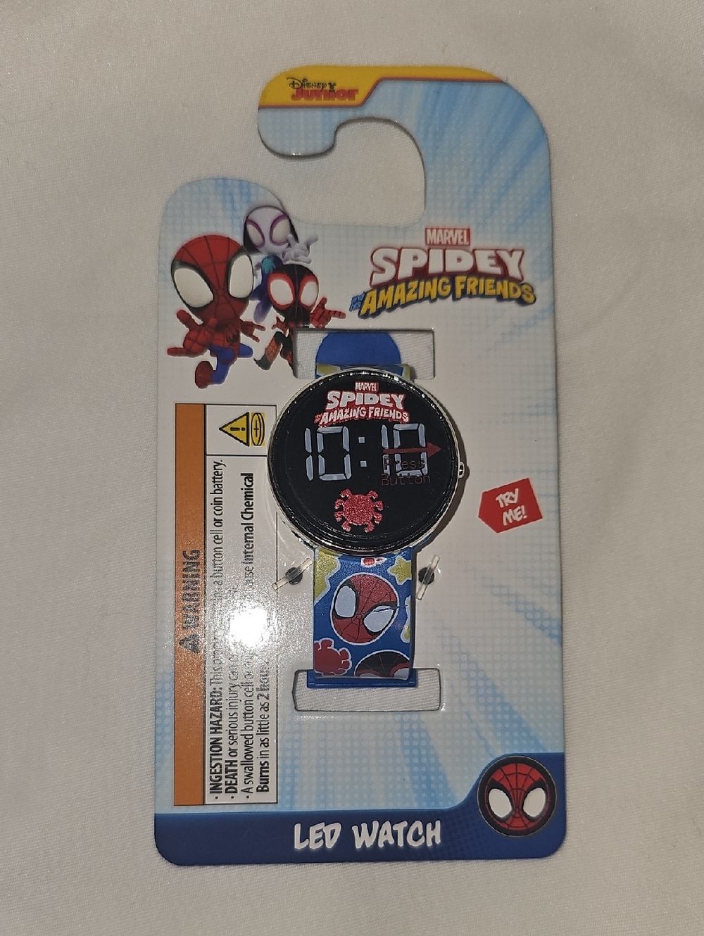 Marvel Spidey Amazing Friends LED Watch Multicolor New